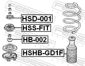FEBEST Protective Cap/Bellow, shock absorber (HSHB-GD1F)