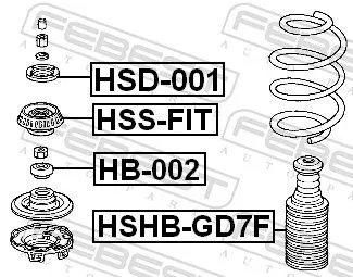 FEBEST Protective Cap/Bellow, shock absorber (HSHB-GD7F)