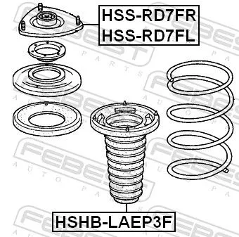 FEBEST Protective Cap/Bellow, shock absorber (HSHB-LAEP3F)