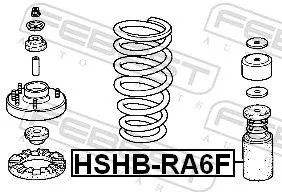 FEBEST Protective Cap/Bellow, shock absorber (HSHB-RA6F)