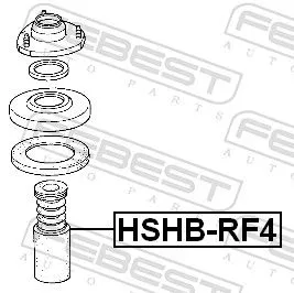 FEBEST Protective Cap/Bellow, shock absorber (HSHB-RF4)