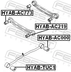 FEBEST Mounting, control/trailing arm (HYAB-AC773)