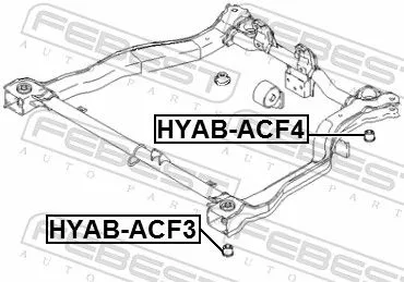 FEBEST Bushing, axle beam (HYAB-ACF4)