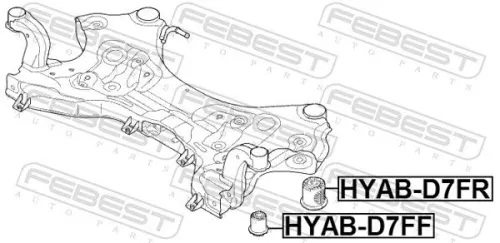 FEBEST Bushing, axle beam (HYAB-D7FR)