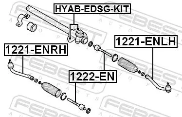 FEBEST Mounting, steering gear (HYAB-EDSG-KIT)
