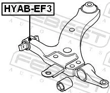 FEBEST Mounting, control/trailing arm (HYAB-EF3)