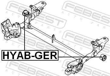 FEBEST Bushing, axle beam (HYAB-GER)