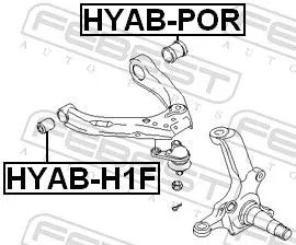 FEBEST Mounting, control/trailing arm (HYAB-H1F)