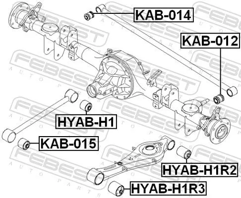 FEBEST Mounting, control/trailing arm (HYAB-H1R2)
