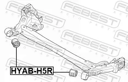 FEBEST Bushing, axle beam (HYAB-H5R)
