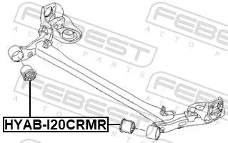 FEBEST Bushing, axle beam (HYAB-I20CRMR)