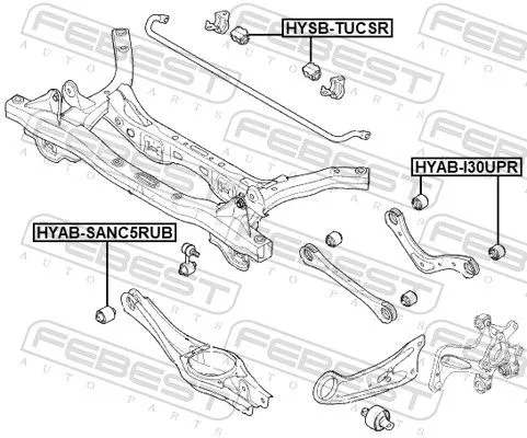 FEBEST Mounting, control/trailing arm (HYAB-I30UPR)