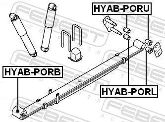 FEBEST Bushing, leaf spring (HYAB-PORB)