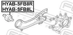 FEBEST Mounting, control/trailing arm (HYAB-SFB8L)