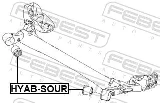 FEBEST Bushing, axle beam (HYAB-SOUR)