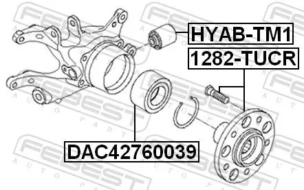 FEBEST Mounting, control/trailing arm (HYAB-TM1)