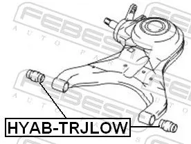 FEBEST Mounting, control/trailing arm (HYAB-TRJLOW)