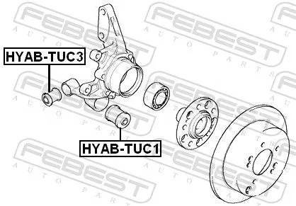 FEBEST Mounting, control/trailing arm (HYAB-TUC3)