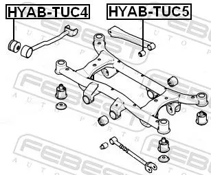 FEBEST Mounting, control/trailing arm (HYAB-TUC4)