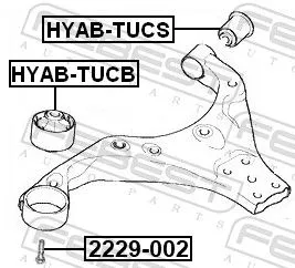 FEBEST Mounting, control/trailing arm (HYAB-TUCS)