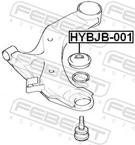 FEBEST Repair kit, supporting/ball joint (HYBJB-001)