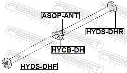 FEBEST Bearing, propshaft centre bearing (HYCB-DH)