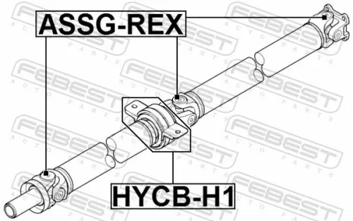 FEBEST Bearing, propshaft centre bearing (HYCB-H1)
