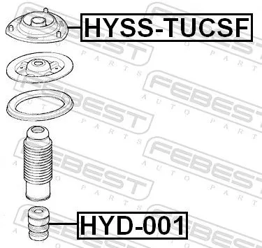 FEBEST Rubber Buffer, suspension (HYD-001)