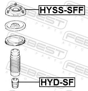 FEBEST Rubber Buffer, suspension (HYD-SF)