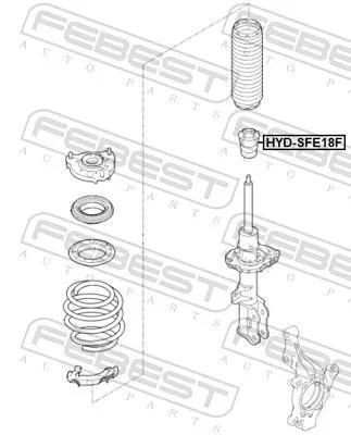 FEBEST Rubber Buffer, suspension (HYD-SFE18F)