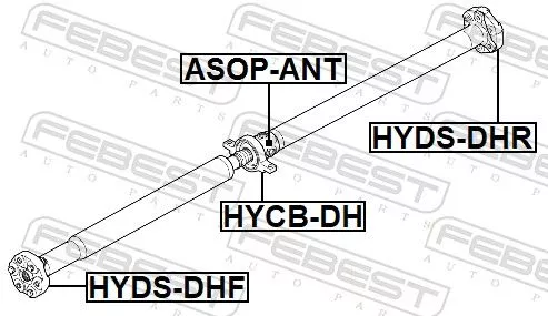 FEBEST Joint, propshaft (HYDS-DHF)