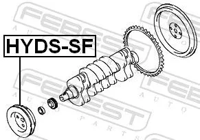FEBEST Belt Pulley, crankshaft (HYDS-SF)
