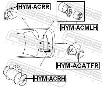 FEBEST Mounting, engine (HYM-ACATFR)