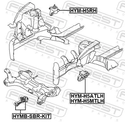 FEBEST Mounting, engine (HYM-H5RH)