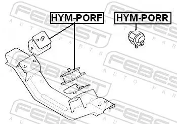 FEBEST Mounting, manual transmission (HYM-PORR)