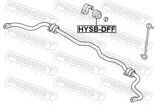 FEBEST Mounting, stabiliser bar (HYSB-DFF)