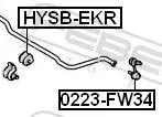 FEBEST Mounting, stabiliser bar (HYSB-EKR)