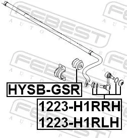FEBEST Mounting, control/trailing arm (HYSB-GSR)