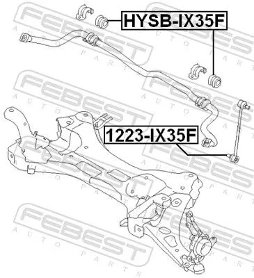 FEBEST Mounting, stabiliser bar (HYSB-IX35F)