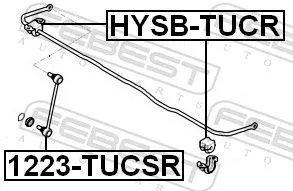FEBEST Mounting, stabiliser bar (HYSB-TUCR)