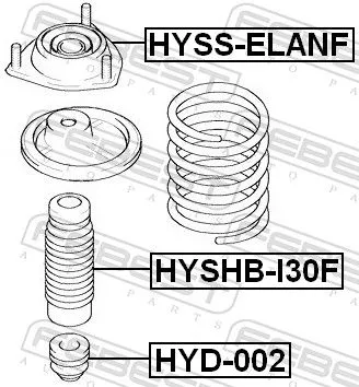 FEBEST Protective Cap/Bellow, shock absorber (HYSHB-I30F)