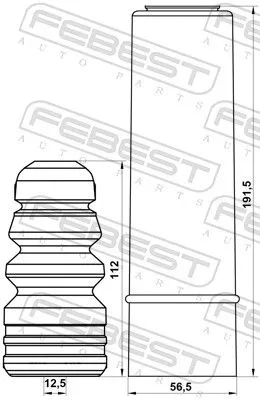 FEBEST Dust Cover Kit, shock absorber (HYSHB-MCR-KIT)