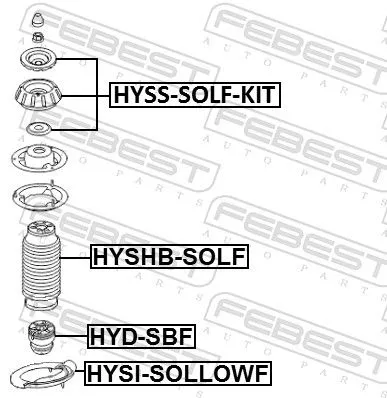 FEBEST Protective Cap/Bellow, shock absorber (HYSHB-SOLF)