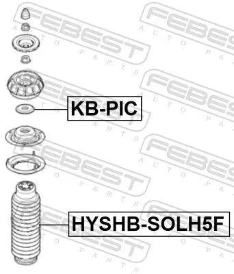 FEBEST Protective Cap/Bellow, shock absorber (HYSHB-SOLH5F)