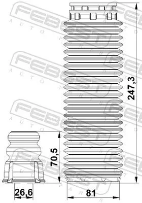 FEBEST Dust Cover Kit, shock absorber (HYSHB-TUC18F-KIT)