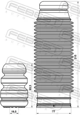 FEBEST Dust Cover Kit, shock absorber (HYSHB-TUCR-KIT)