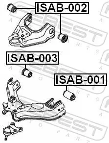 FEBEST Mounting, control/trailing arm (ISAB-003)