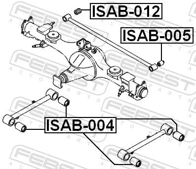 FEBEST Mounting, control/trailing arm (ISAB-004)