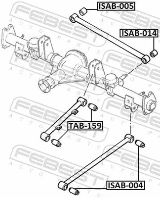 FEBEST Mounting, control/trailing arm (ISAB-014)