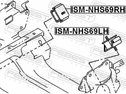 FEBEST Mounting, engine (ISM-NHS69LH)